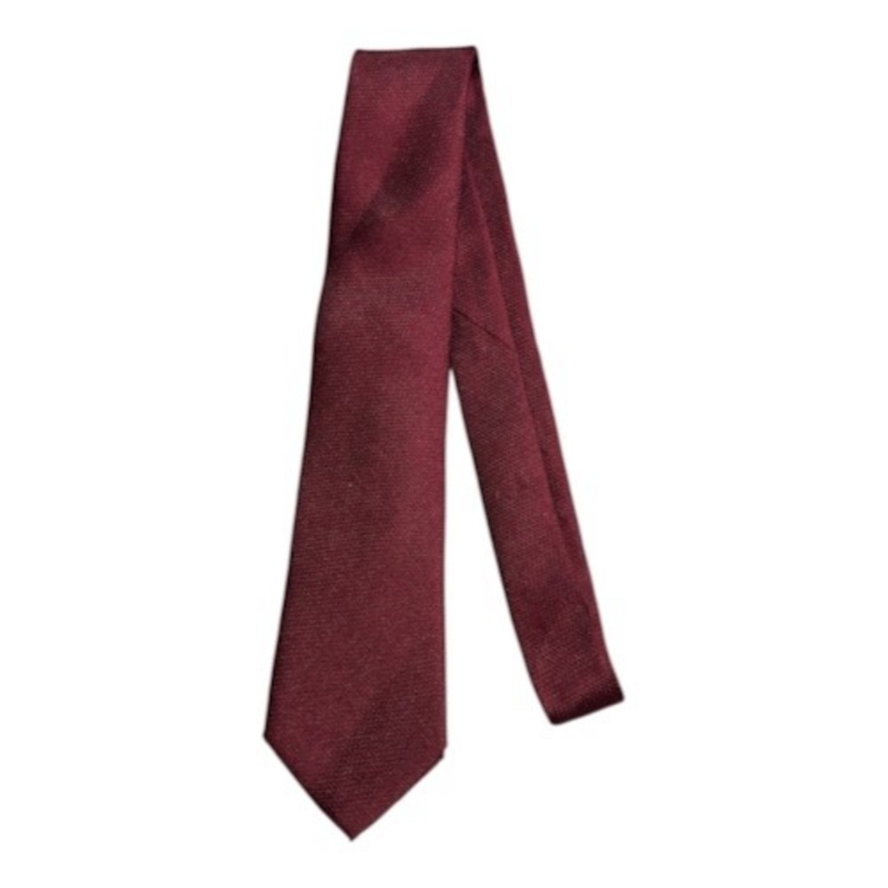 Jos. A. Bank Reserve Mens Burgundy Textured Solid Silk Blend Necktie Regular